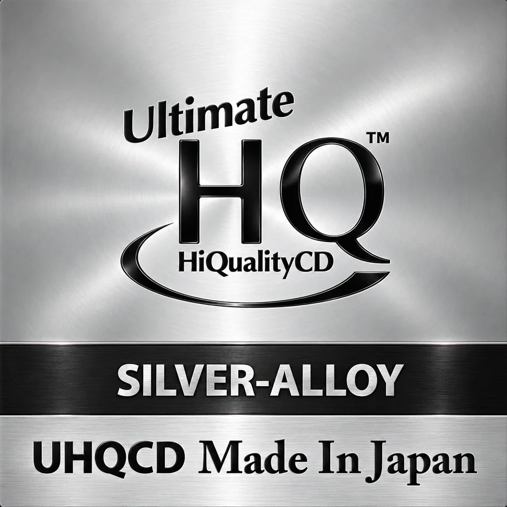 UHQCD silver-alloy promotional graphic: UHQCD Made in Japan
